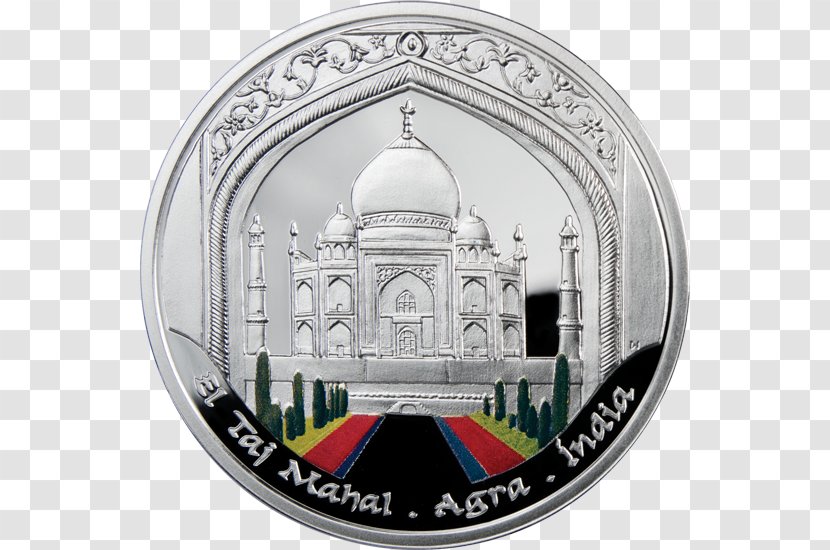 Taj Mahal Silver Coin New7Wonders Of The World - Mausoleum Transparent PNG