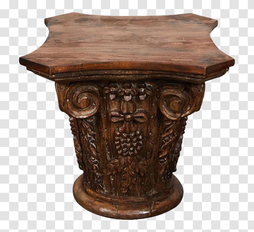 Antique Carving Urn - Table Transparent PNG