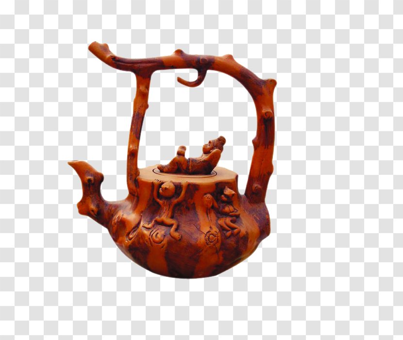 Yixing Clay Teapot Kettle - Wood Transparent PNG