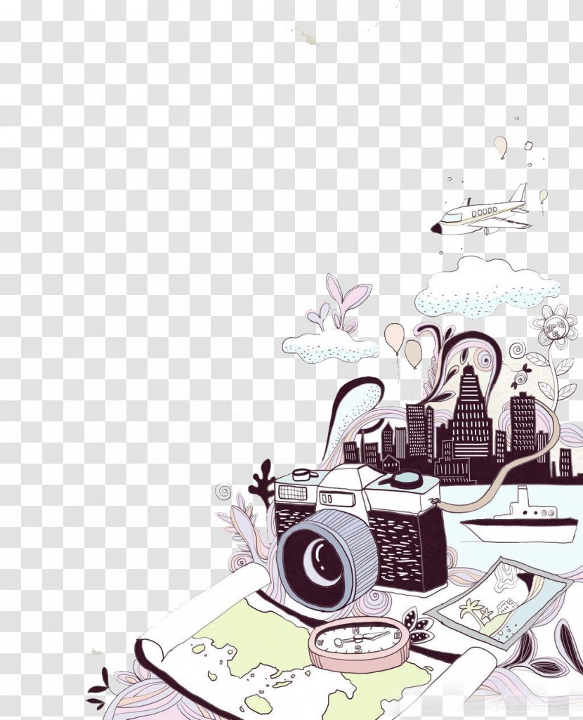 Camera Watercolor Painting Illustration - Abstract Art Transparent PNG