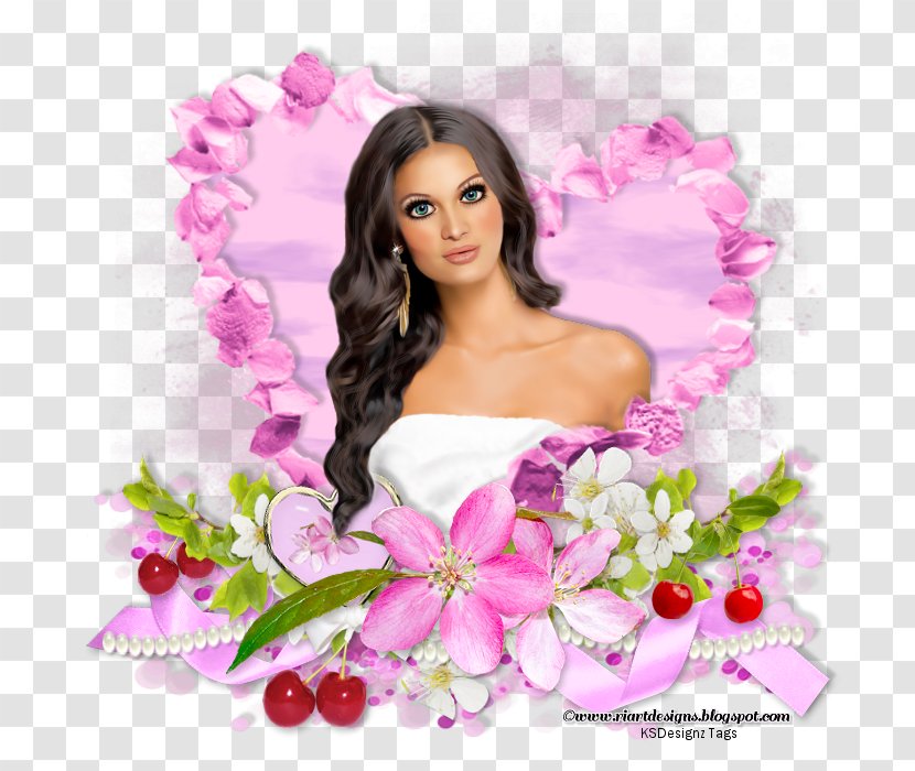 Floral Design Flower Bouquet Black Hair Coloring - Cartoon Transparent PNG