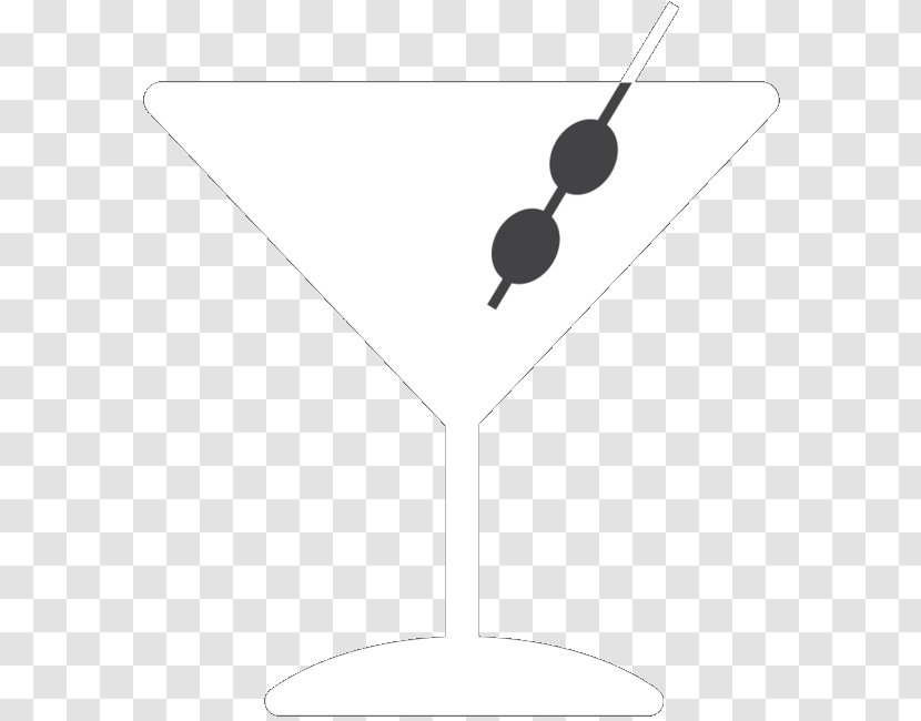 Martini Black & White - M Line Cocktail Glass Product Design Transparent PNG