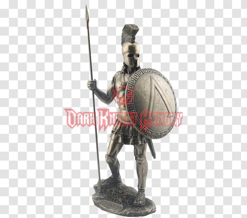 Leonidas Hoplite Spartan Army Bronze Sculpture - Shield Warrior Transparent PNG