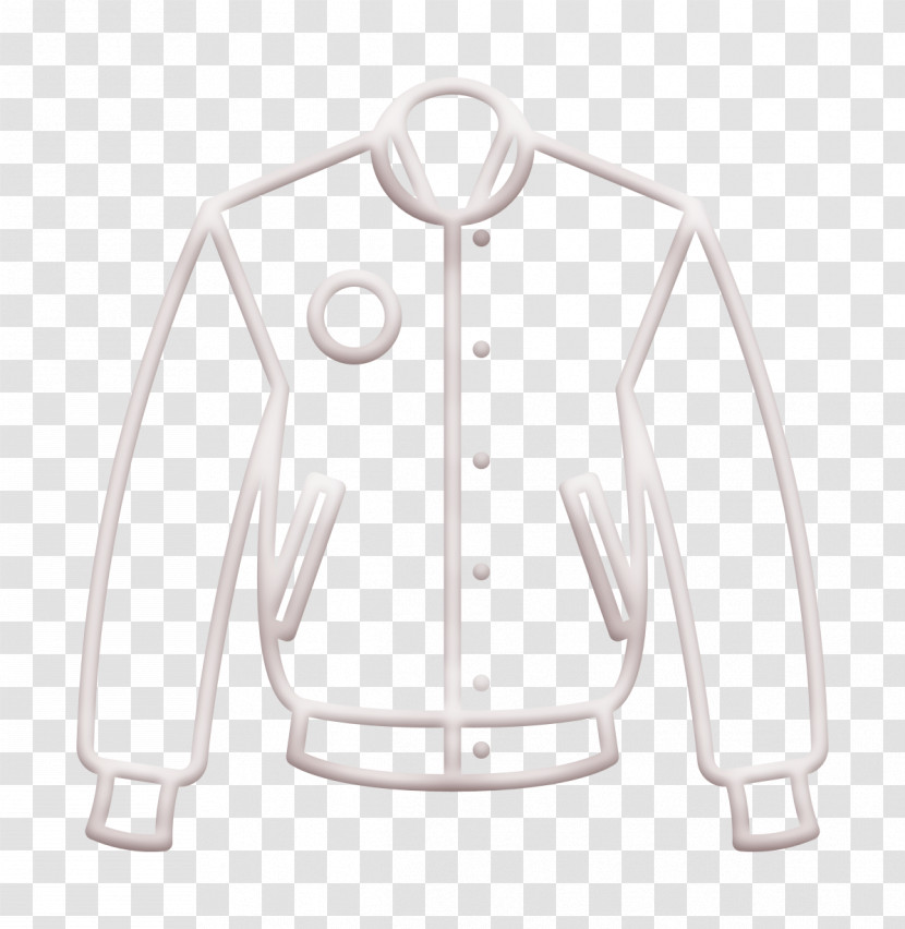 Linear Detailed High School Elements Icon Fasion Icon Varsity Jacket Icon Transparent PNG