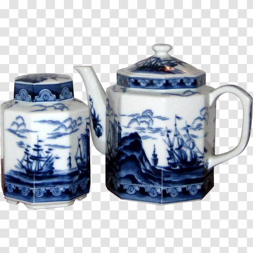 Jug Ceramic Blue And White Pottery Mug Teapot Transparent PNG