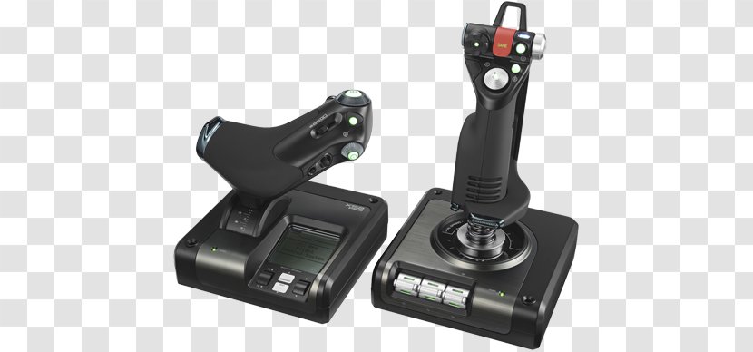 Joystick HOTAS Saitek X52 Pro Flight System Game Controllers - Logitech - Gamepad Transparent PNG