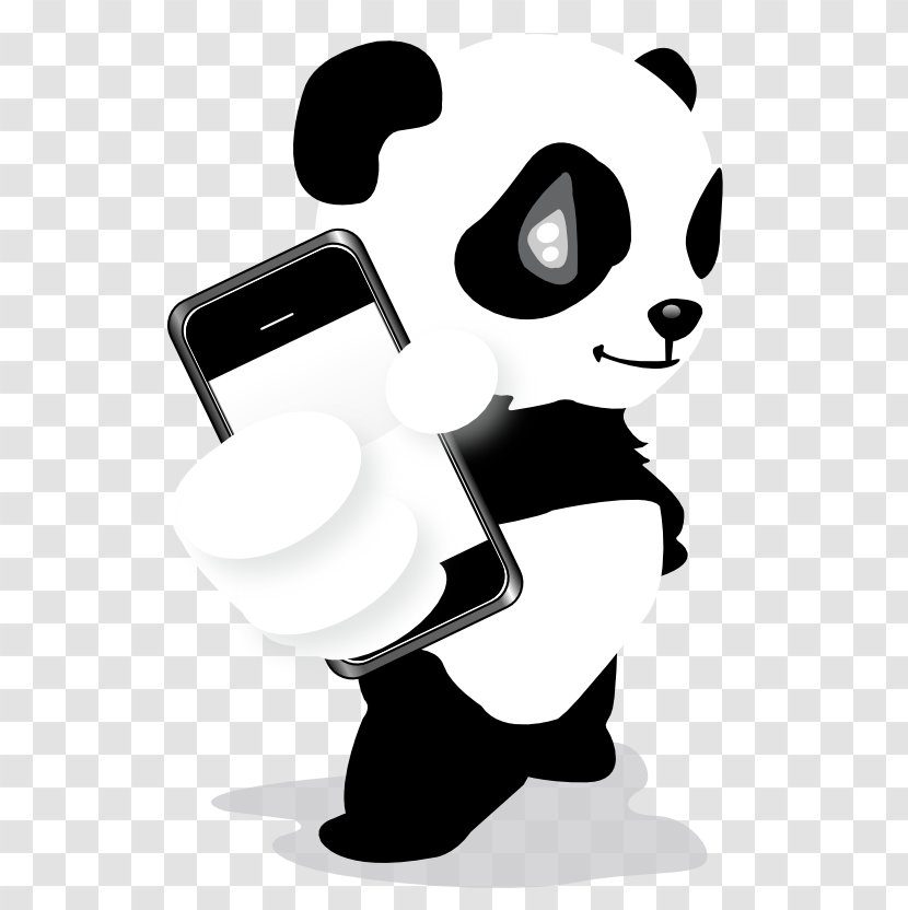 Giant Panda Bear Mobile Phones Smartphone Illustrations - Fictional Character Transparent PNG