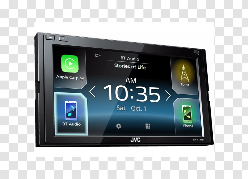 JVC KW-V830BT Vehicle Audio ISO 7736 CarPlay - Portable Media Player - Car Transparent PNG