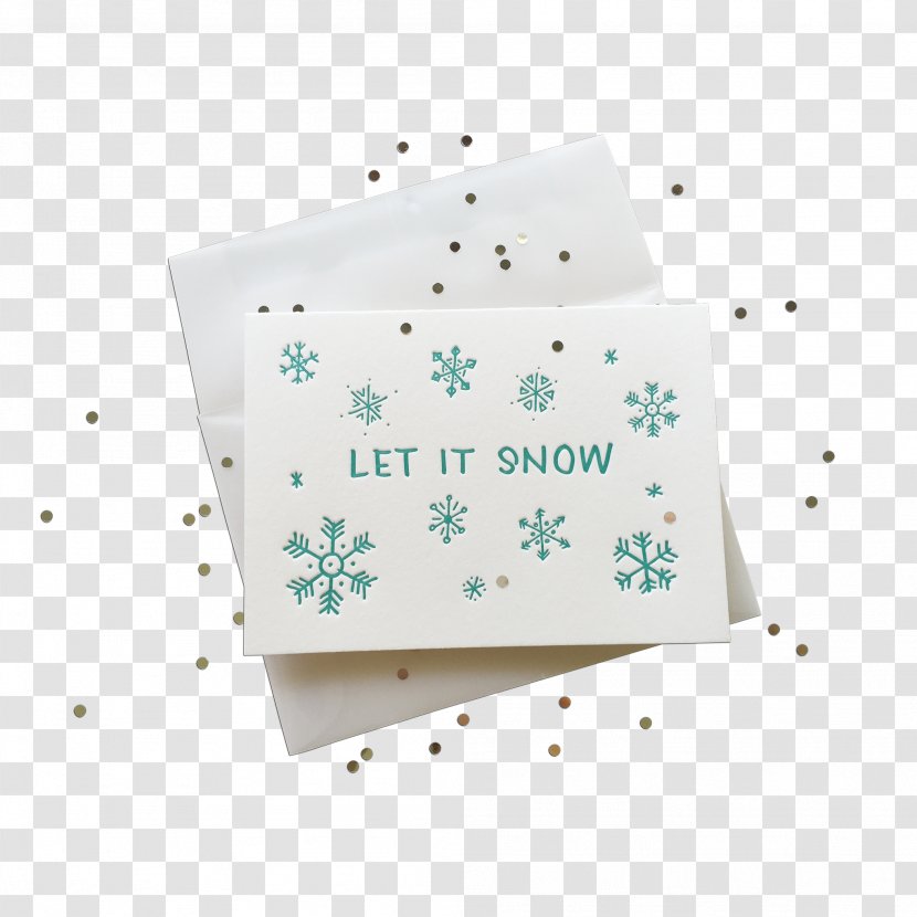 Let It Snow Paper Letterpress Printing Font - Charleston - Confetti Transparent PNG