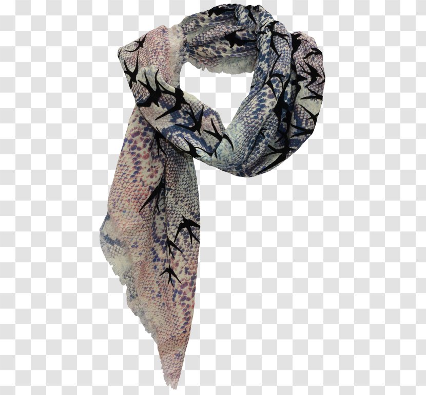 Cotton-blend Scarf Silk Kerchief - Bird Transparent PNG