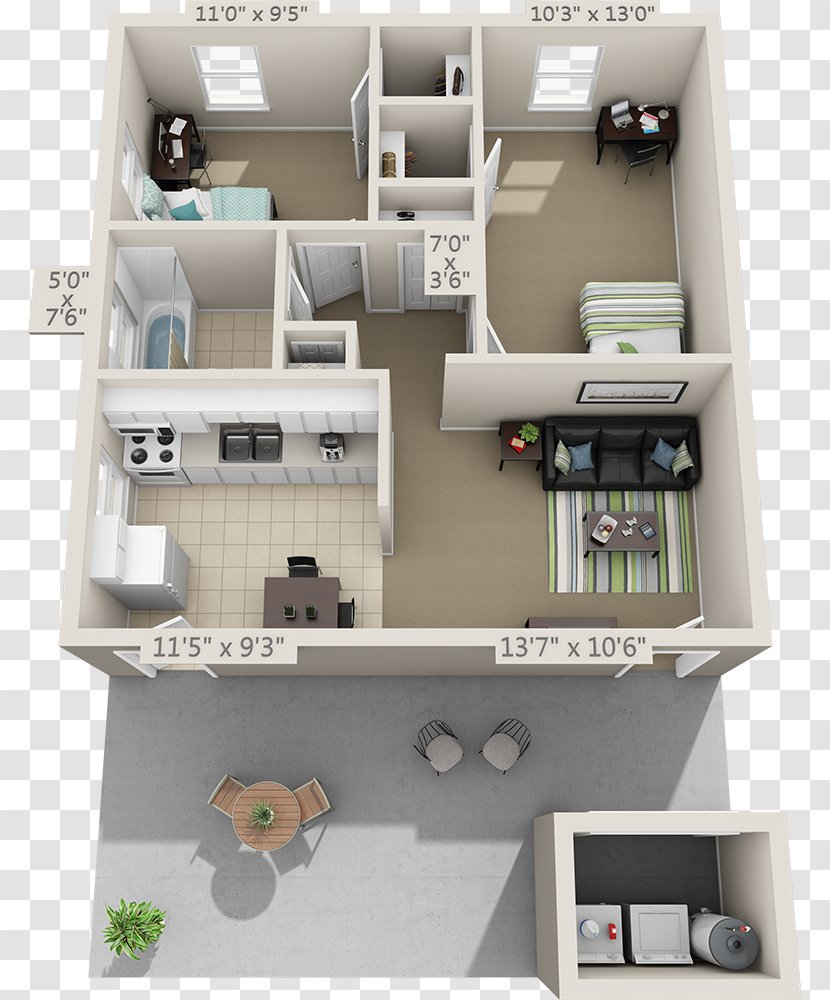 Floor Plan College Park Shelf Clothes Dryer - Cable Television - Design Transparent PNG