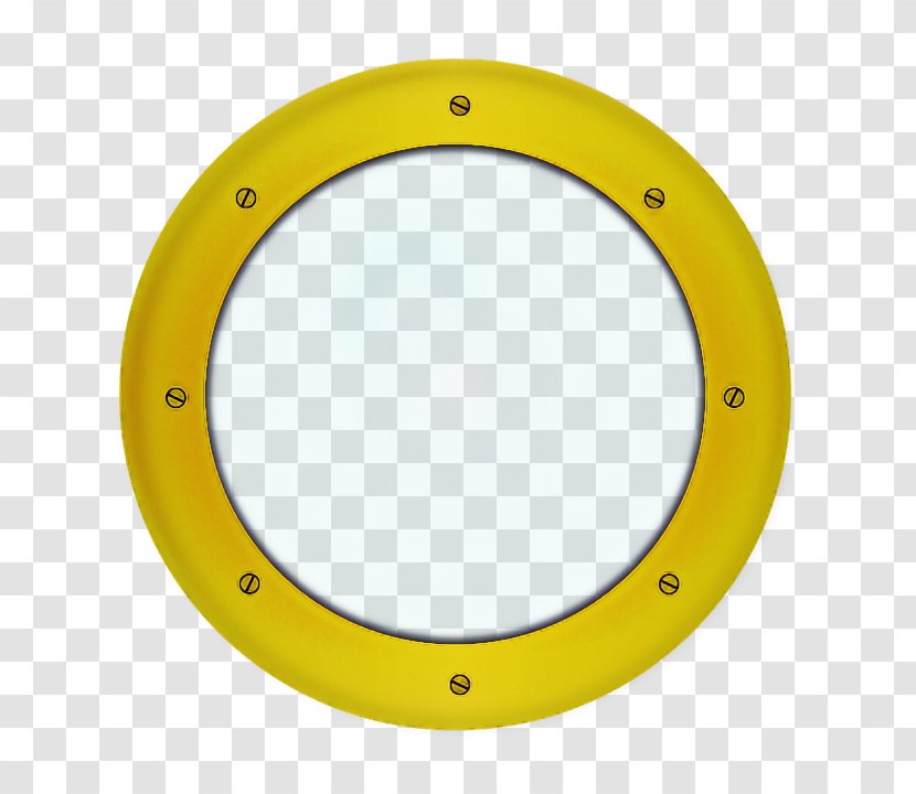 Yellow Window Circle Porthole Oval - Metal Transparent PNG