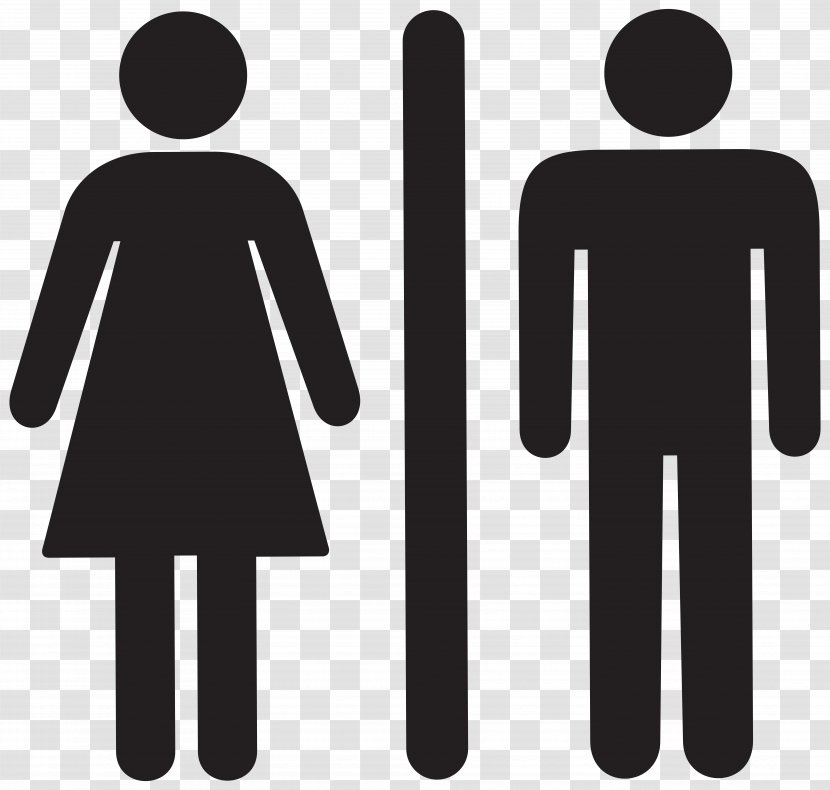 Unisex Public Toilet Sign Bathroom - Gender Symbol Transparent PNG