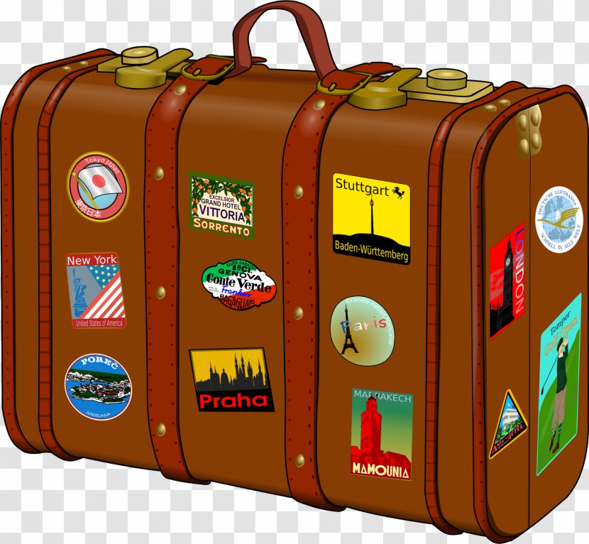 Suitcase Baggage Travel Clip Art - Royaltyfree Transparent PNG