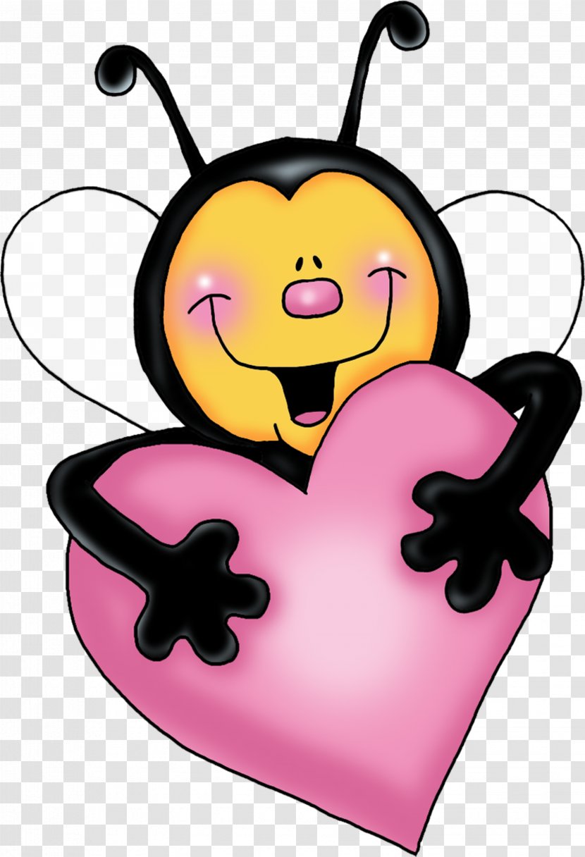 Bee Heart Cartoon Clip Art - Bugs Transparent PNG