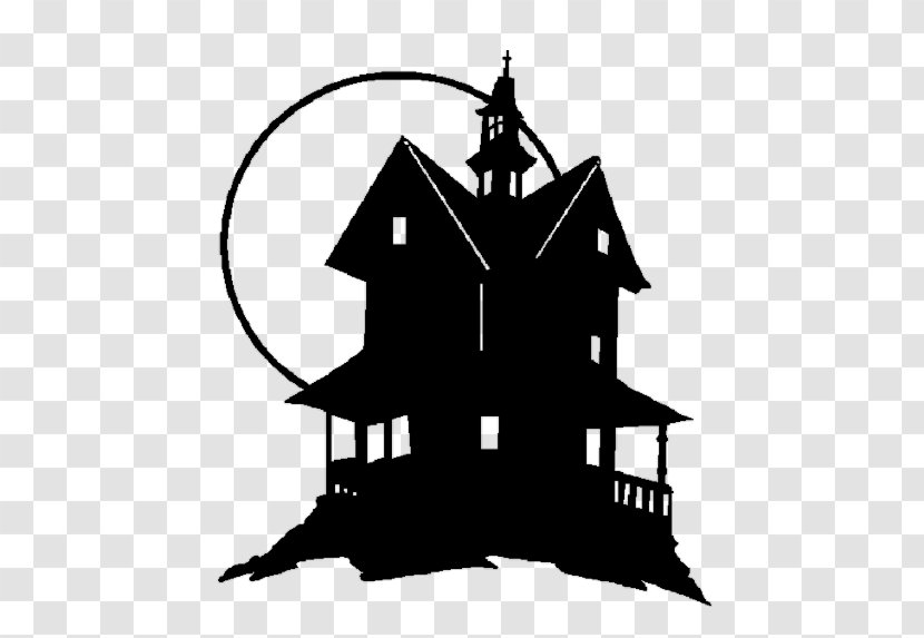 Haunted House YouTube Clip Art - Monochrome - Youtube Transparent PNG