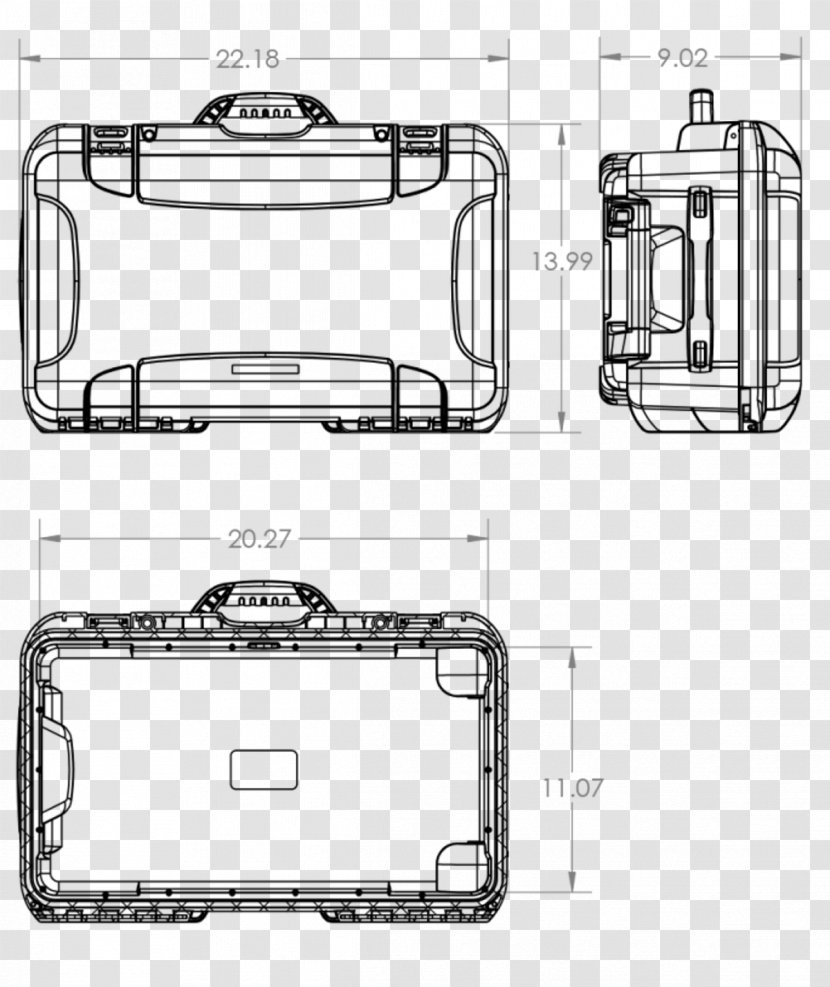 HardCases.ca Pistol Handgun Car /m/02csf - Black And White Transparent PNG