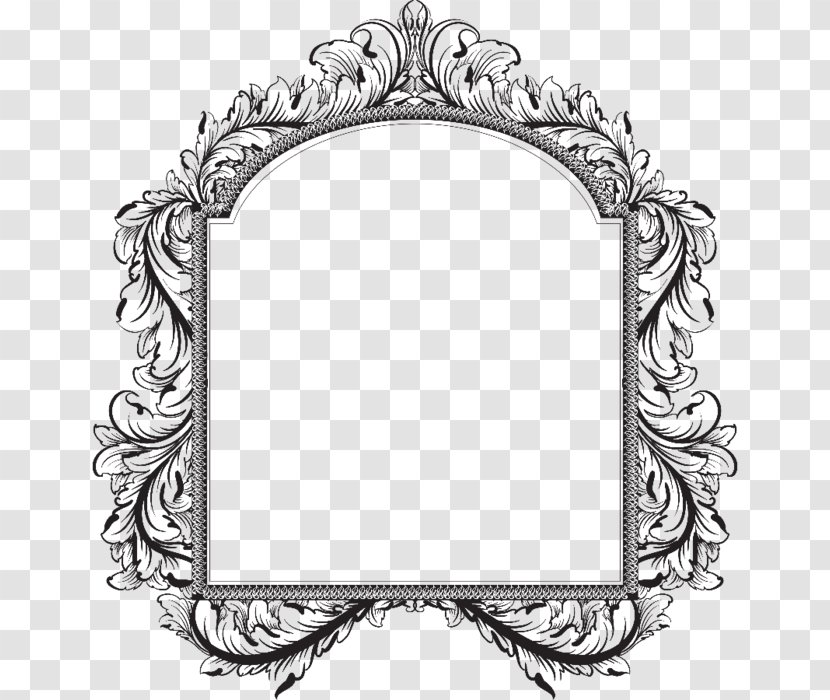 Picture Frames Pattern - Line Art - Mirror Transparent PNG