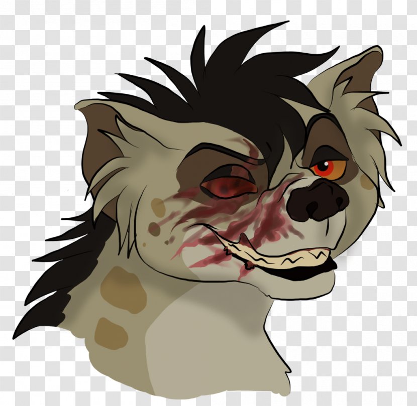 Cat Dog Face Mammal Snout - Headgear - Hyena Transparent PNG