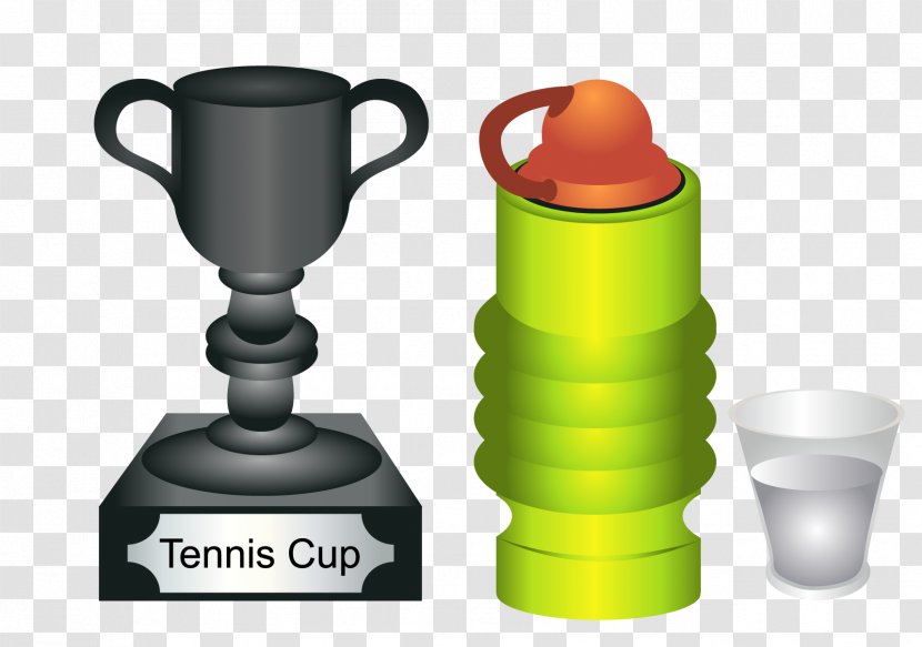 Tennis Sports Equipment Racket Ball - Rakieta Tenisowa - Vector Material Trophy Cups Transparent PNG