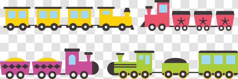 Train Cartoon Clip Art - Area - Free Pull Vector Material Transparent PNG