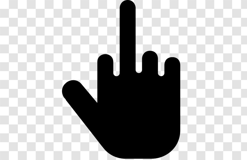Thumb Middle Finger - Black And White - Hand Transparent PNG