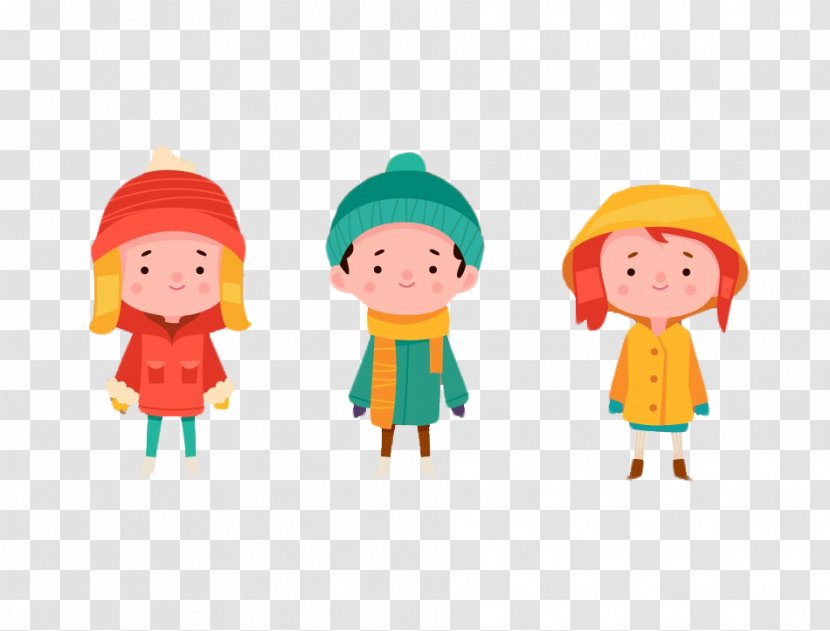 Winter Clip Art - Happiness - Cartoon Children Clothing Transparent PNG