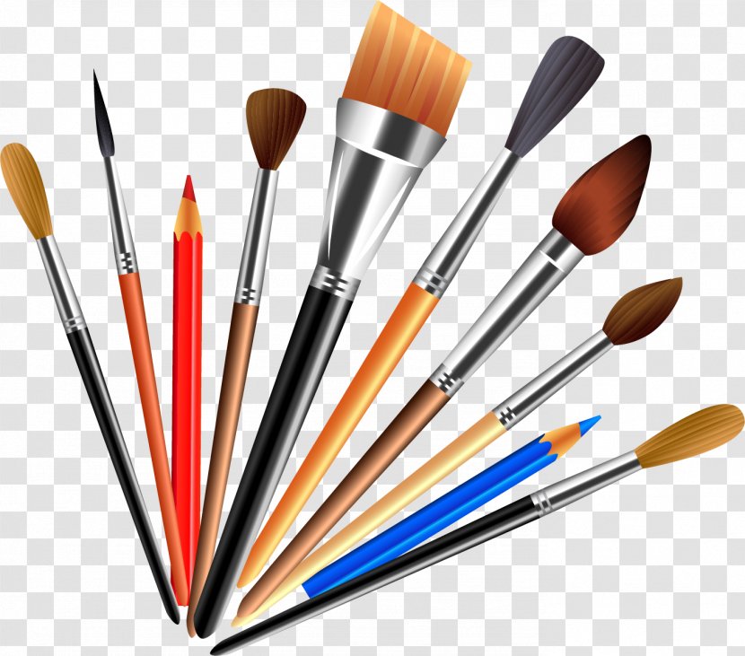 Makeup Brush Paintbrush - Brushes - Vector Hand-painted Transparent PNG