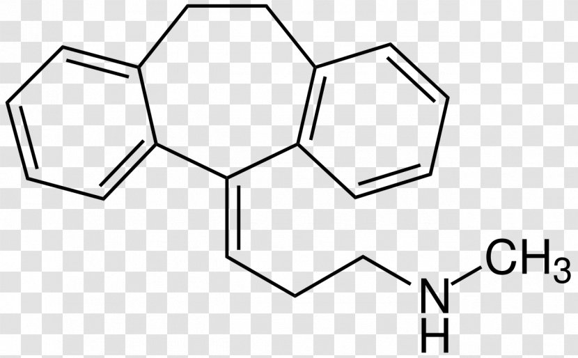 Nortriptyline Pharmaceutical Drug Tricyclic Antidepressant Hydrochloride Pharmacy - Monochrome - Formulas Transparent PNG
