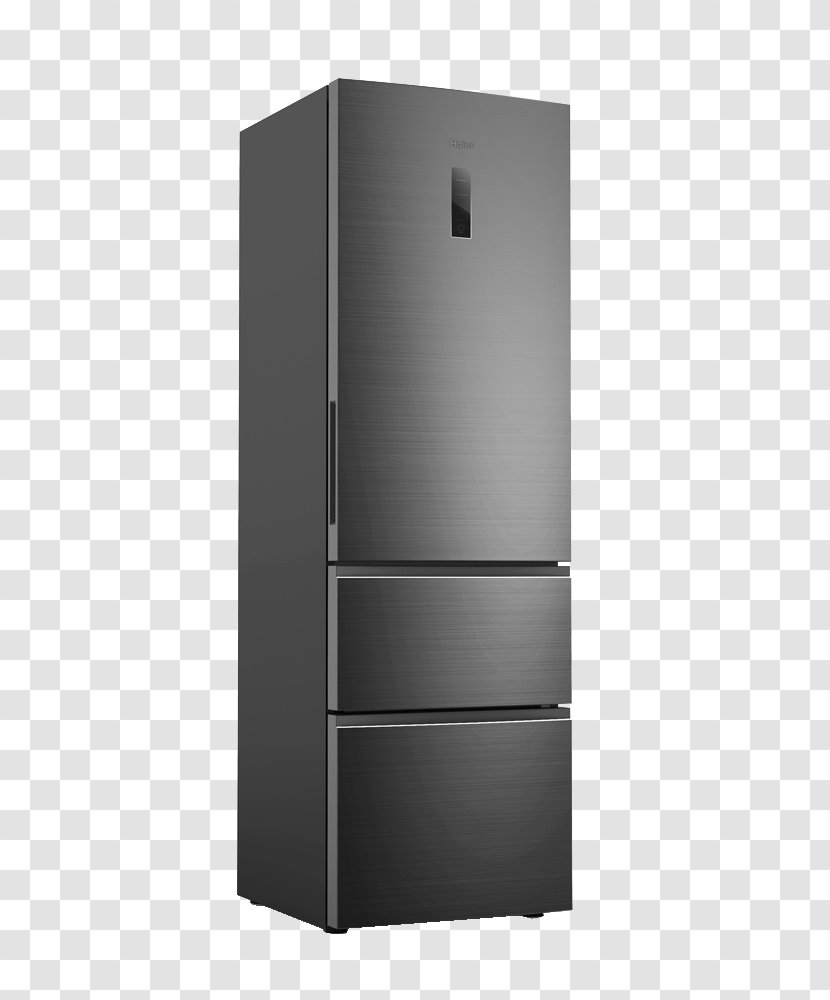 Refrigerator Home Appliance - Gray Three-door Transparent PNG
