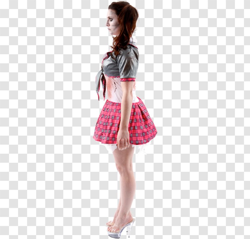 Miniskirt Tartan Pink M Fashion Dress - Tree Transparent PNG