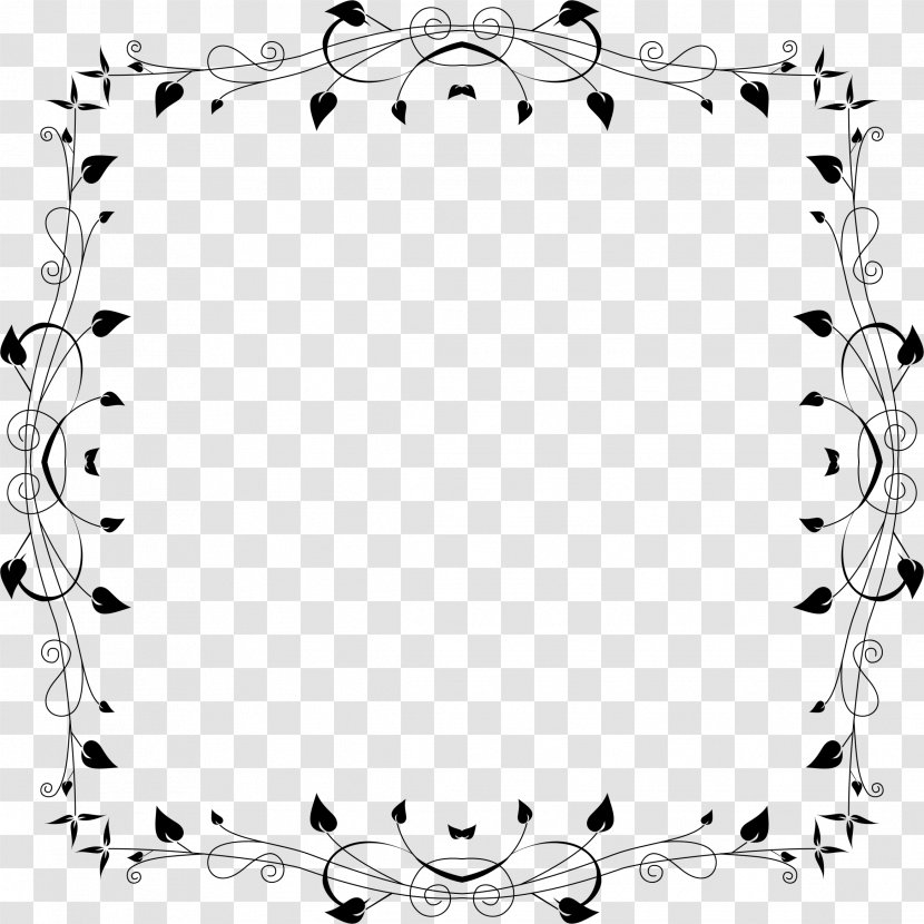 Black And White Clip Art - Picture Frame - Design Transparent PNG