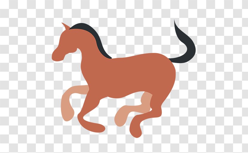 Dog Mustang Pony Jockey Mane - Unicorn - Animal Emoji Transparent PNG