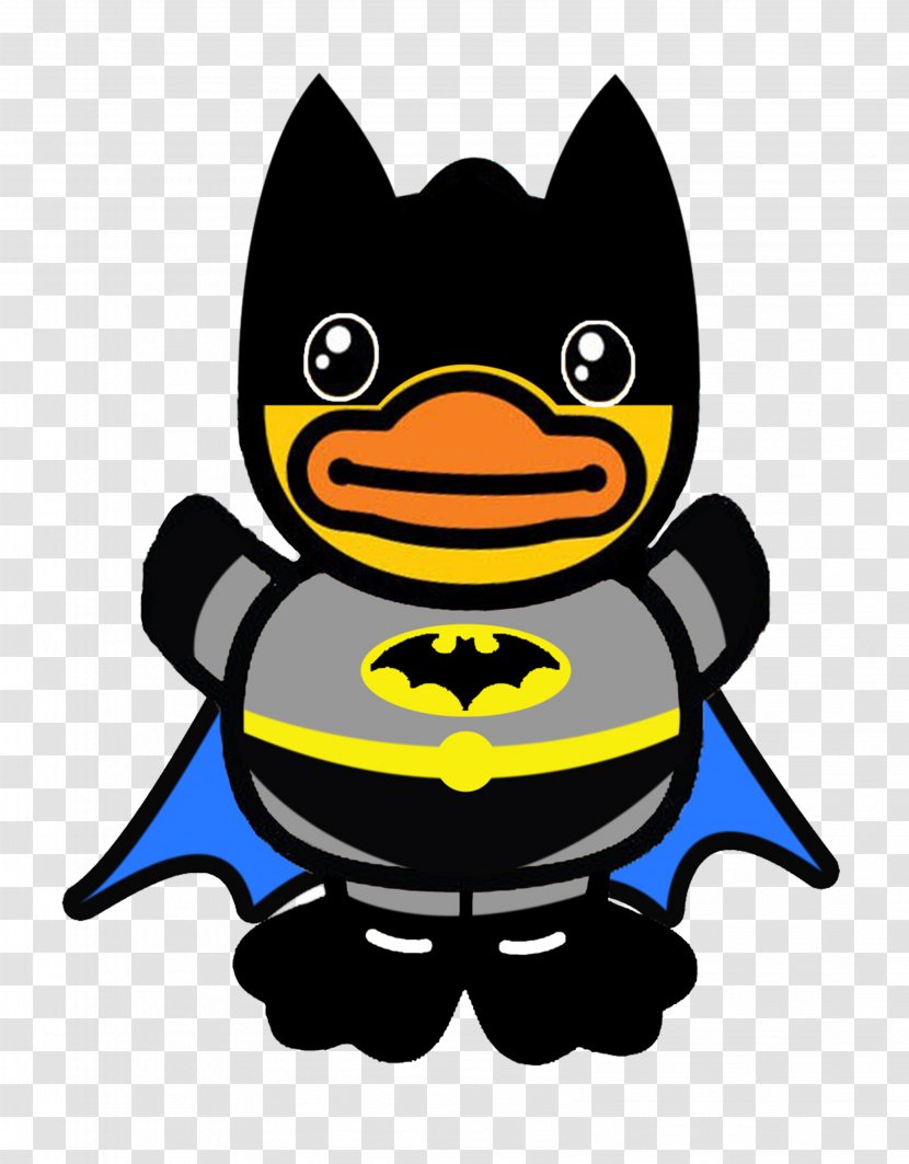 Batman Little Yellow Duck Project Cartoon - Ducks Geese And Swans Transparent PNG