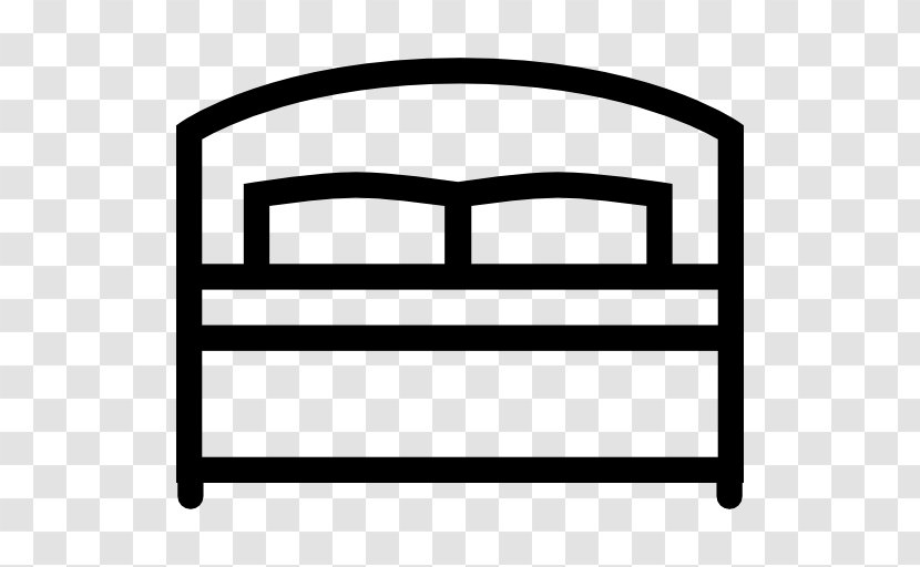 Bed - Rectangle - Black And White Transparent PNG