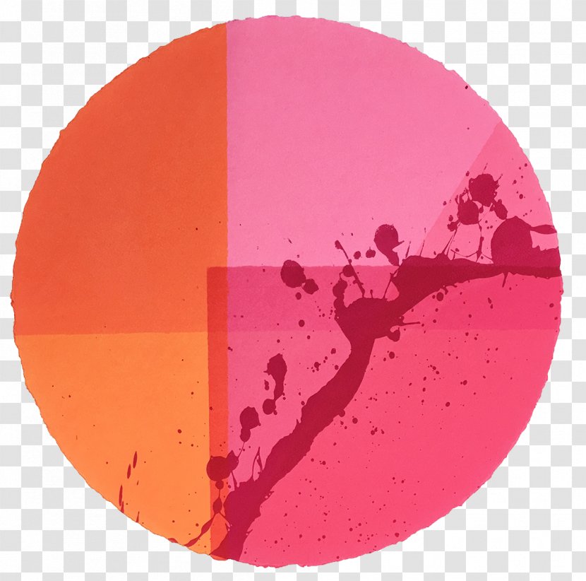 Circle Magenta Pink M Heart - Orange - Quiet Moon Transparent PNG