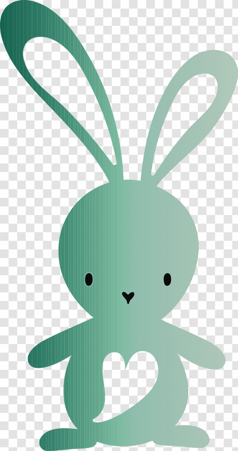 Green Cartoon Turquoise Animal Figure Rabbit Transparent PNG