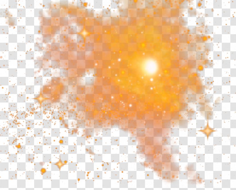 Illustration - Orange - Golden Star Cloud Transparent PNG