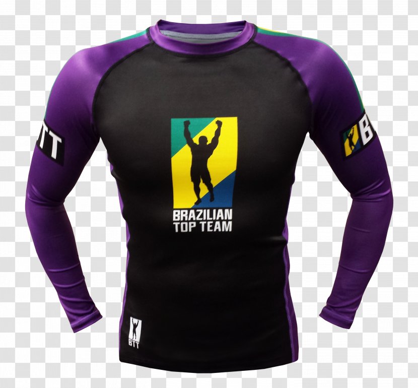 Long-sleeved T-shirt Rash Guard Brazilian Top Team Jersey Transparent PNG