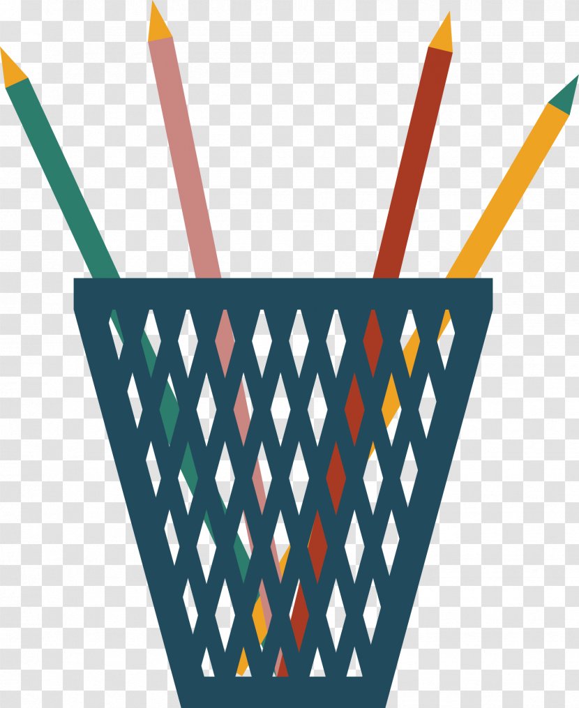Pencil Drawing Brush Pot - Triangle - And Pen Container Transparent PNG