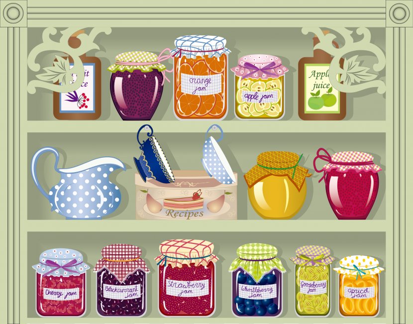 Pantry Kitchen Mason Jar Clip Art - Brand - Food Cupboard Transparent PNG