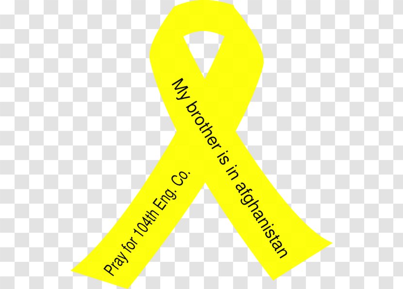 Yellow Ribbon Awareness Clip Art - GOLDEN RİBBON Transparent PNG
