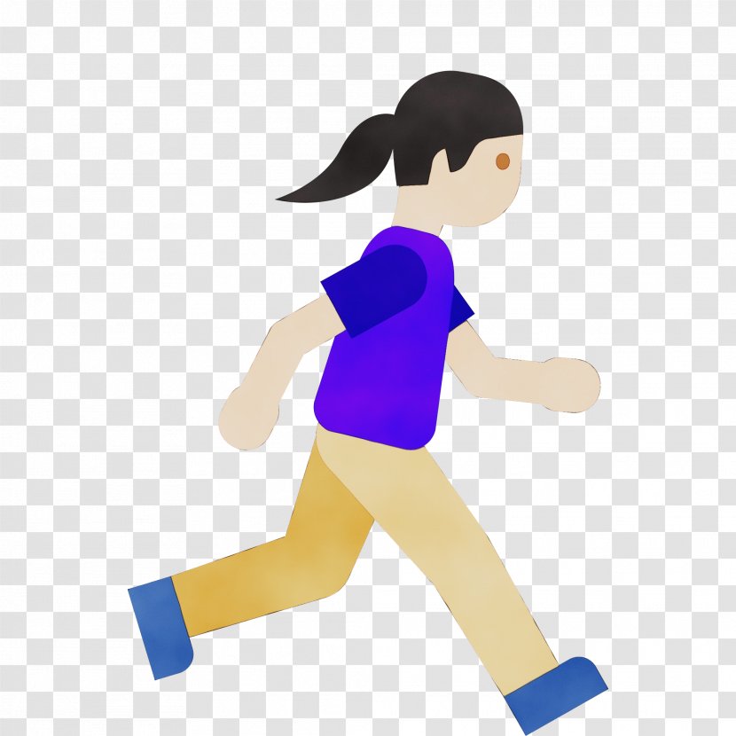 Fitness Cartoon - Running - Jumping Lunge Transparent PNG