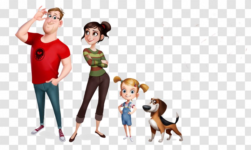 Spain Film Director Animation Subtitle - Flower - A Family Of Three With Dog Transparent PNG