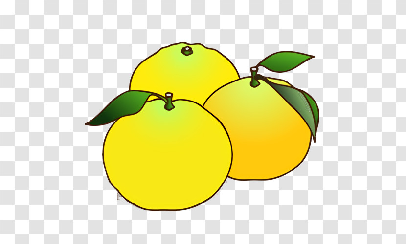 Lemon Citron Yellow Leaf Yuzu Transparent PNG