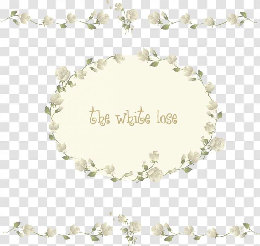 Euclidean Vector Flower Rose - Text - White Roses Ring Decorative Pattern Transparent PNG
