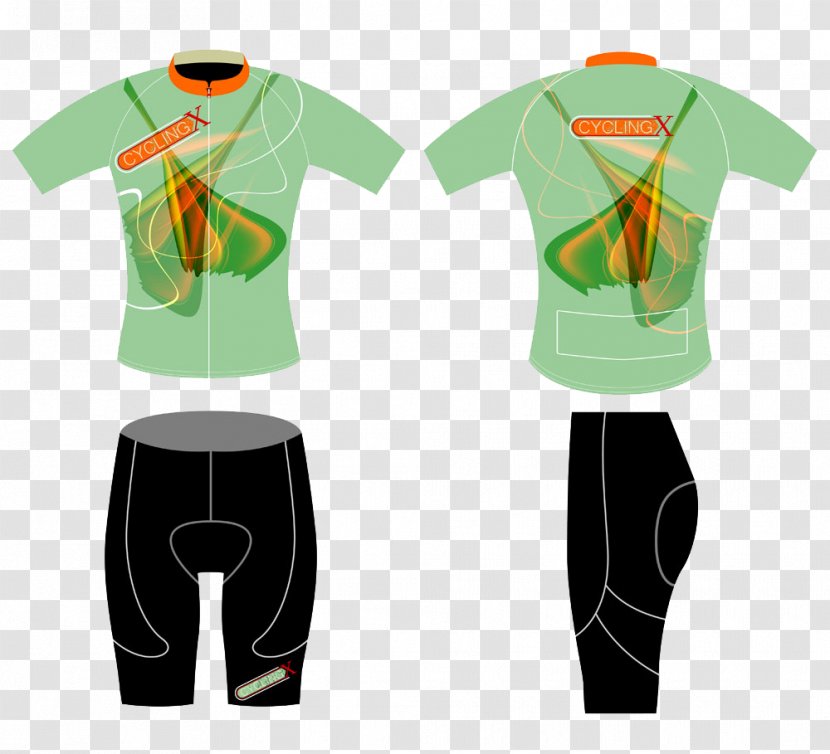 T-shirt Illustration - Shoulder - Green Fashion Sportswear Suit Transparent PNG