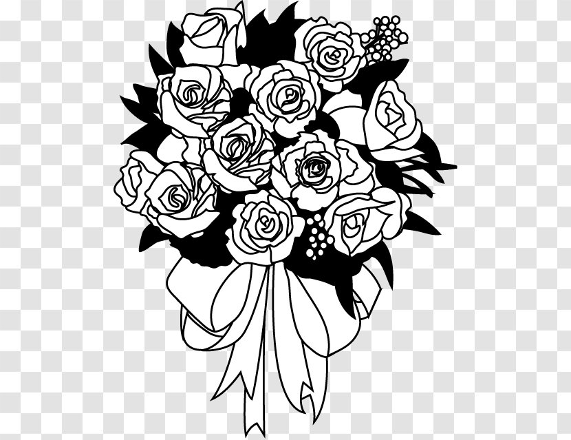 Flower Bouquet Nosegay Art - Line Transparent PNG