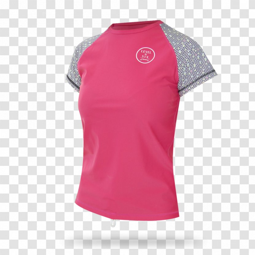 Long-sleeved T-shirt Crew Neck - Pink - Baseball Protective Gear Transparent PNG