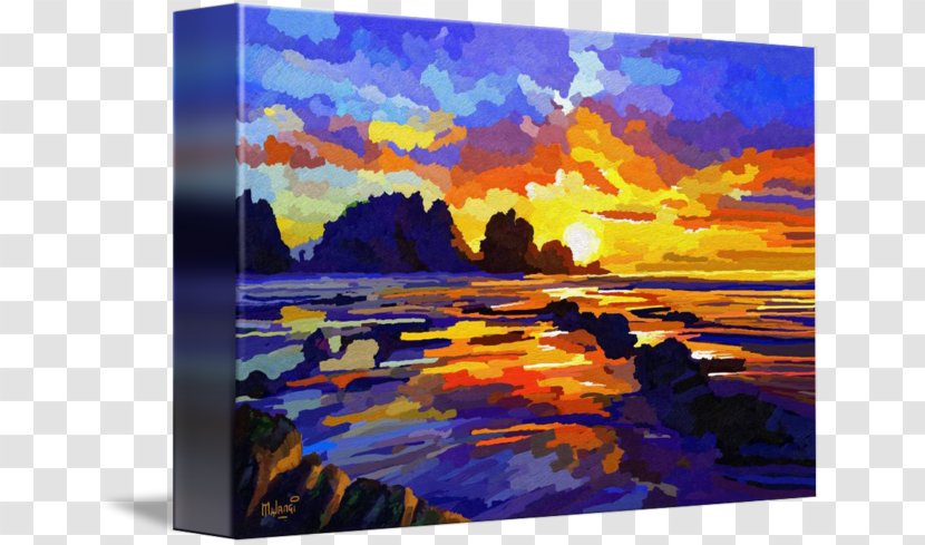 Painting Acrylic Paint Modern Art - Heat - Sky Sea Transparent PNG